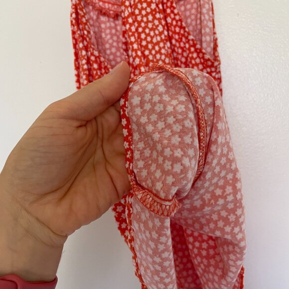 Orange Flower No Boundaries Racerback Spaghetti Strap Top Size S 🍊 🌼 🧡 - Picture 7 of 11